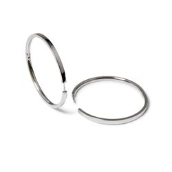 Boccia Large Titanium Polished Huggie - 508-03